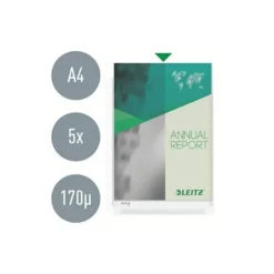 Funda Multitaladro Esselte con Fuelle DIN A4 170 MC Cristal Capacidad 200 hojas Bolsa de 5 unidades