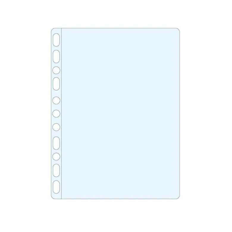 Funda Multitaladro Esselte DIN A4 Cristal 11 taladros 80 MC Caja 100 uds