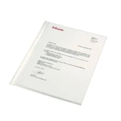 Funda Multitaladro Esselte DIN A4 Cristal 11 taladros 80 MC Caja 100 uds