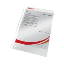 Funda Multitaladro Esselte DIN A4 Cristal 11 taladros 80 MC Caja 100 uds