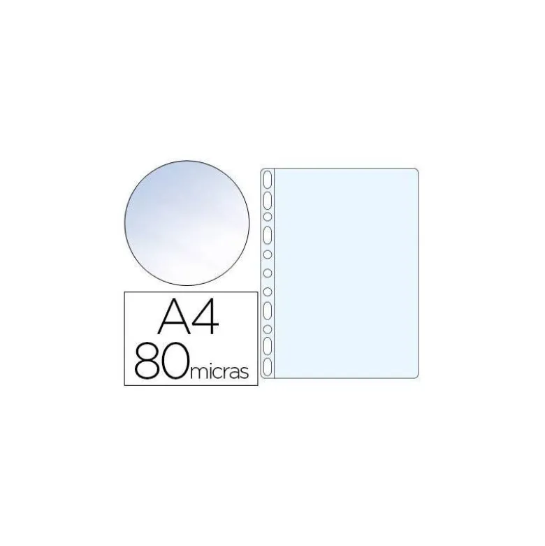 Funda Multitaladro Esselte DIN A4 Cristal 11 taladros 80 MC Caja 100 uds