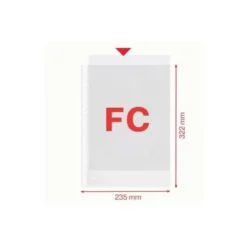 FUNDA MULTITALADRO ESSELTE FOLIO POLIPROPILENO PIEL DE NARANJA 60 MC CON REFUERZO CAJA DE 100 UNIDADES