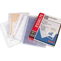 Funda Multitaladro Esselte Tamaño Folio Cristal 16 taladros 80 MC Caja 100 uds