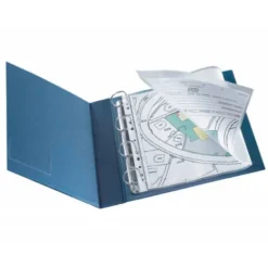 Funda multitaladro marca Q-Connect Din A4 80 mc cristal caja de 25 ud