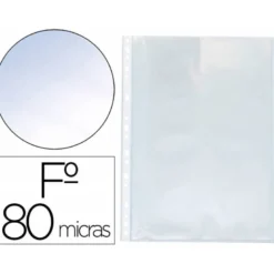 Funda multitaladro q-connect folio 80 mc cristal caja de 100 unidades.