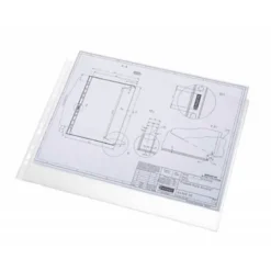 FUNDA MULTITALADRO Q-CONNECT DIN A3 APAISADA 80 MICRAS CRISTAL CON APERTURA SUPERIOR - BOLSA DE 10