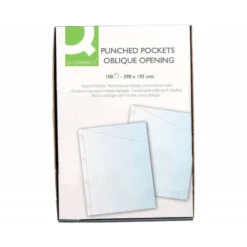 Funda multitaladro Q-Connect 90 MC 290x195 mm Cristal con 4 Taladros