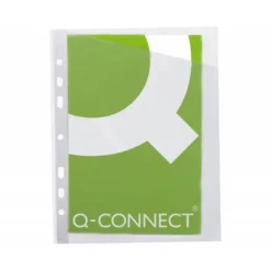 Funda multitaladro Q-Connect 90 MC 290x195 mm Cristal con 4 Taladros