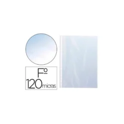 Funda Multitaladro Q-Connect Tamaño Folio 120 MC Cristal 100 uds