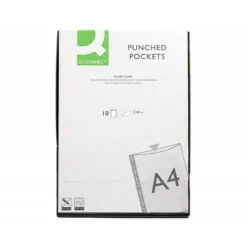 Funda Multitaladro Q-Connect DIN A4 80 MC Cristal 10 uds