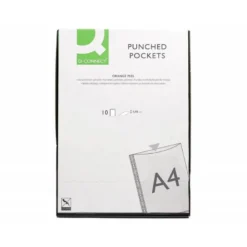 Funda Multitaladro Q-Connect DIN A4 80 MC Piel de Naranja 10 uds