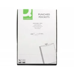 FUNDA MULTITALADRO Q-CONNECT FOLIO 80 MC CRISTAL CAJA DE 1400 UNIDADES