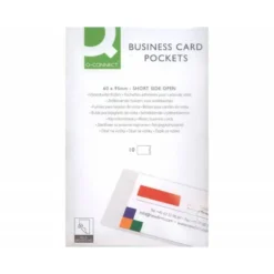 Funda para tarjeta de visita Q-Connect autoadhesiva