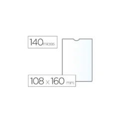 Funda portadocumento marca Esselte plastico cristal 108 x 160 mm