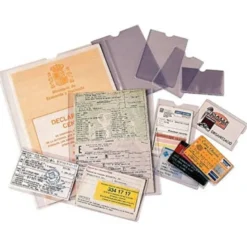 Funda portadocumento marca Esselte plastico cristal 87 x 56 mm