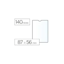 Funda portadocumento marca Esselte plastico cristal 87 x 56 mm