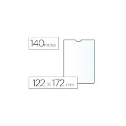 Funda portadocumento marca Esselte plastico cristal 122 x 172 mm