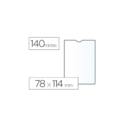 Funda portadocumento marca Esselte plastico cristal 78 x 114 mm