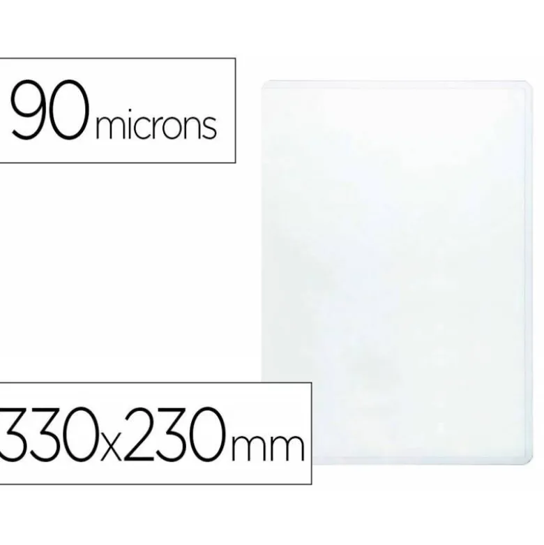 Funda portadocumento Q-Connect folio 90 micras pvc transparente