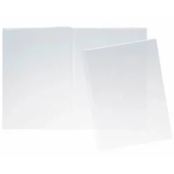Funda portatodo Q-connect folio doble 180 micras pvc transparente