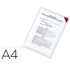 Funda presentacion Tarifold fijación adhesiva reposicionable Din A4 pack de 5