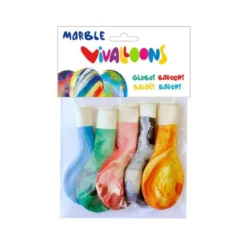 GLOBO 100% LATEX BIODEGRADABLE BLISTER DE 5 UNIDADES COLORES SURTIDOS