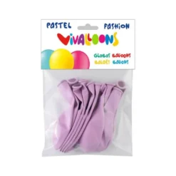 GLOBO 100% LATEX BIODEGRADABLE LILA CLARO BLISTER DE 10 UNIDADES
