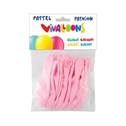 GLOBO 100% LATEX BIODEGRADABLE ROSA CLARO BLISTER DE 10 UNIDADES