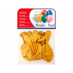 Globos Metalizados Oro Bolsa de 15 unidades