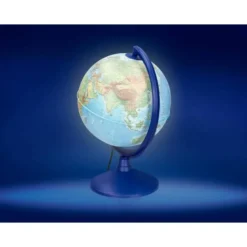 GLOBO TERRAQUEO LIDERPAPEL CON LUZ FISICO Y POLITICO DIAMETRO 20 CM