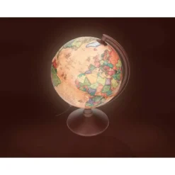 GLOBO TERRAQUEO LIDERPAPEL CON LUZ FISICO Y POLITICO ESTILO ANTIGUO DIAMETRO 26 CM