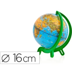 GLOBO TERRAQUEO NOVA RICO MINI GIACOMINO BASE DE PLASTICO ALTA RESISTENCIA 16 CM DIAMETRO