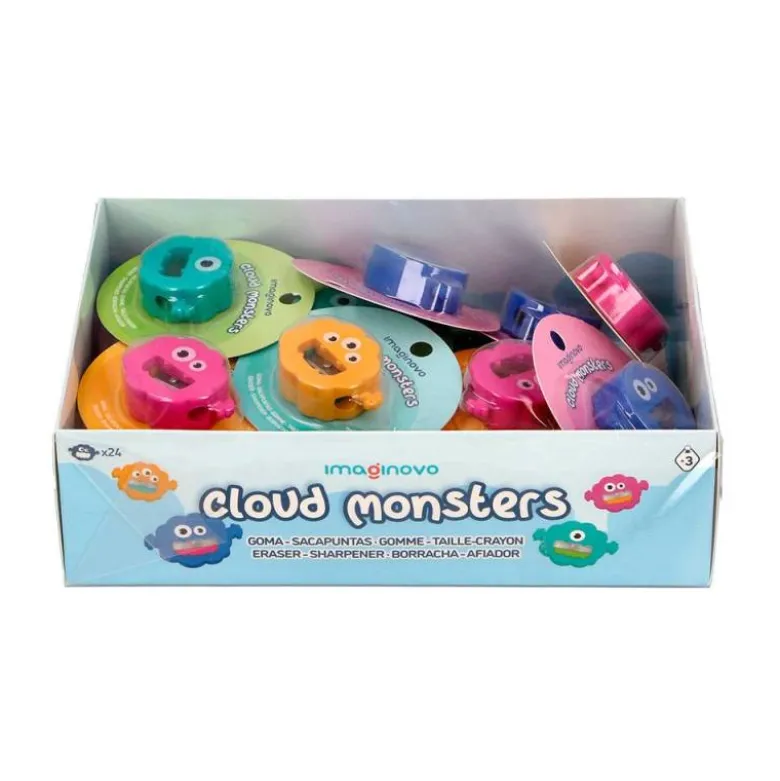 GOMA DE BORRAR IMAGINOVO ERASE IT MONSTRUO CON SACAPUNTAS COLORES SURTIDOS