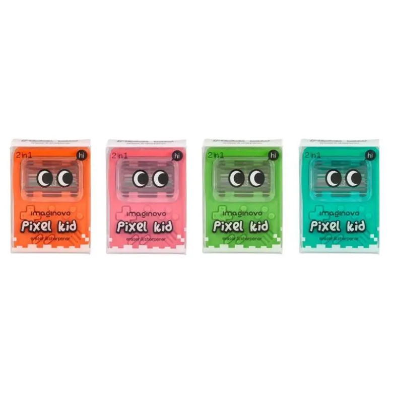 GOMA DE BORRAR IMAGINOVO ERASE IT CONSOLA CON SACAPUNTAS COLORES SURTIDOS