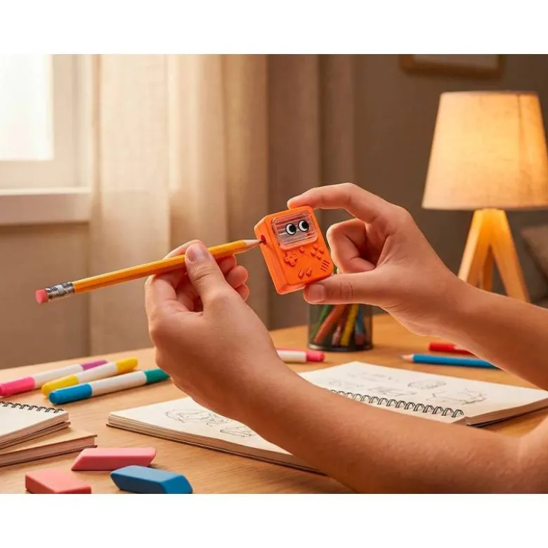 GOMA DE BORRAR IMAGINOVO ERASE IT CONSOLA CON SACAPUNTAS COLORES SURTIDOS