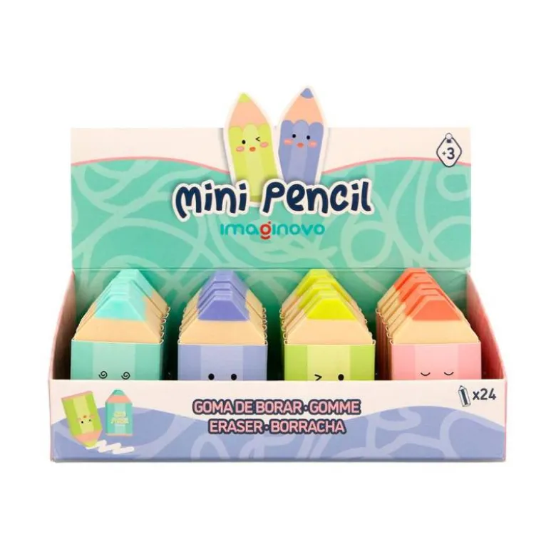 GOMA DE BORRAR IMAGINOVO ERASE IT LAPICES COLORES SURTIDOS