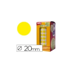 Gomets Apli circulares color amarillo 20mm