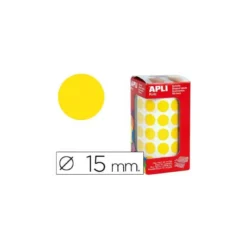 Gomets Apli circulares color amarillo 15mm