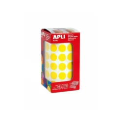 Gomets Apli circulares color amarillo 15mm