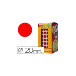 Gomets Apli circulares color rojo 20mm