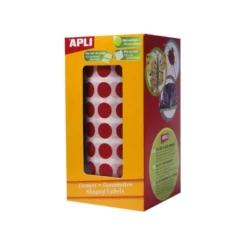 Gomets Apli circulares color rojo 20mm