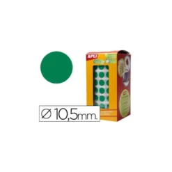 Gomets Apli circulares color verde 10,5mm