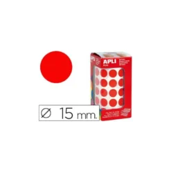 Gomets Apli circulares color rojo 15mm