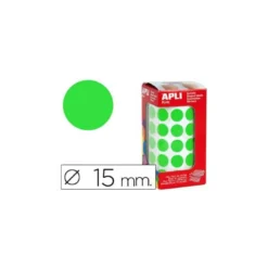 Gomets Apli circulares color verde 15mm