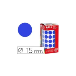 Gomets Apli circulares color azul 15mm