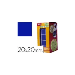 Gomets Apli cuadrados color azul 20x20mm