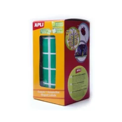 Gomets Apli cuadrados color verde 20x20mm