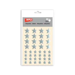 Gomets Apli estrella color plata