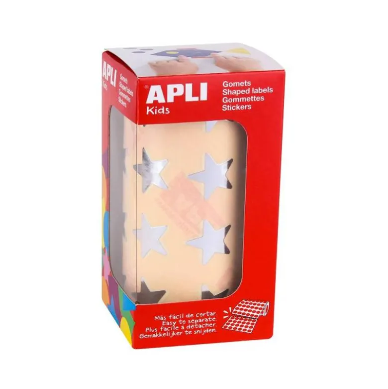 Gomets Apli estrellas grandes color Plata