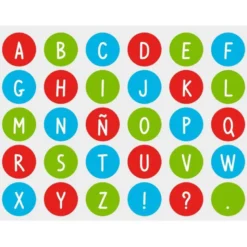 Gomets Apli Redondos Abecedario Multicolor Diametro 20 mm